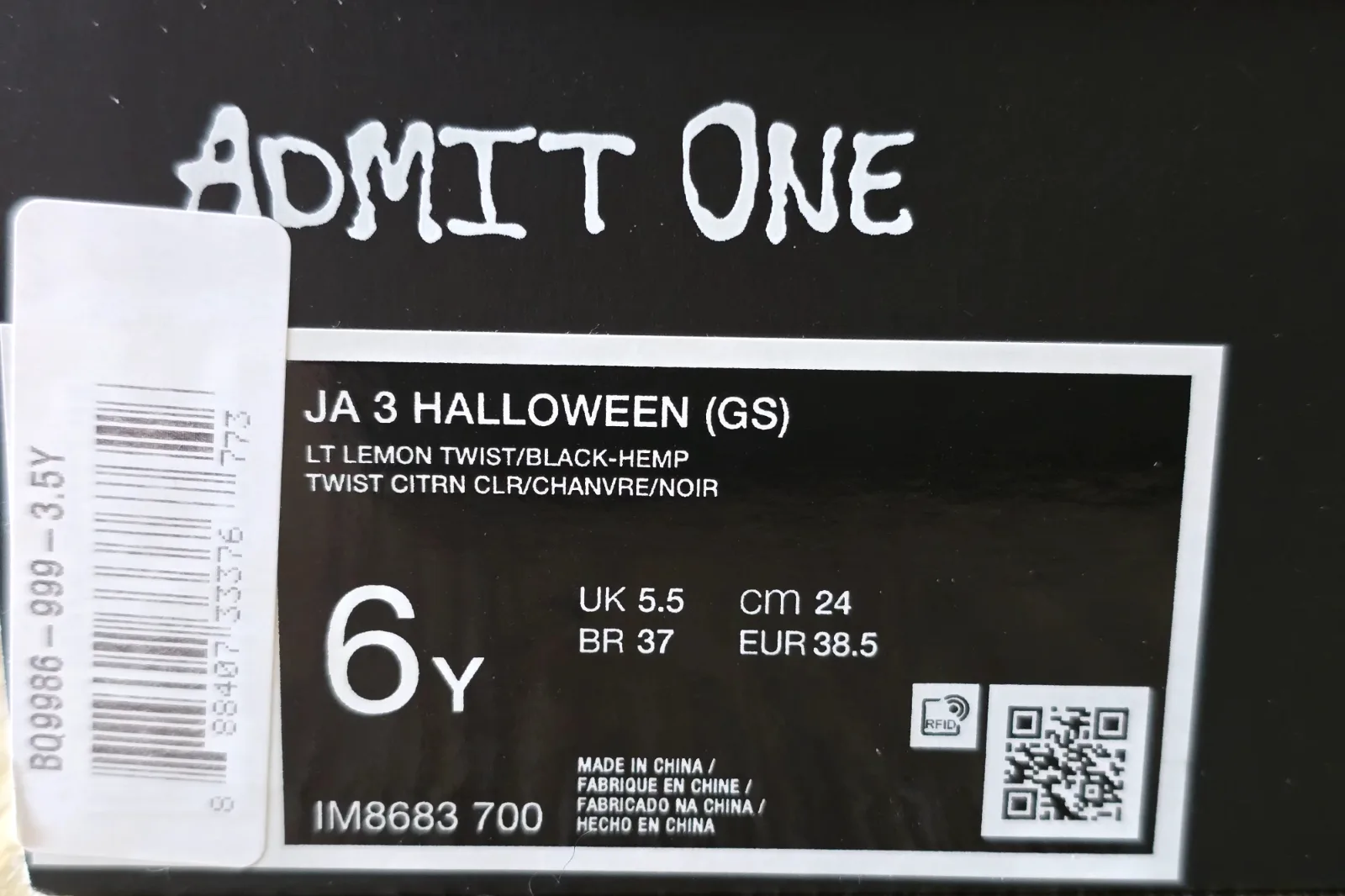 NIKE JA 3 HALLOWEEN GS 9