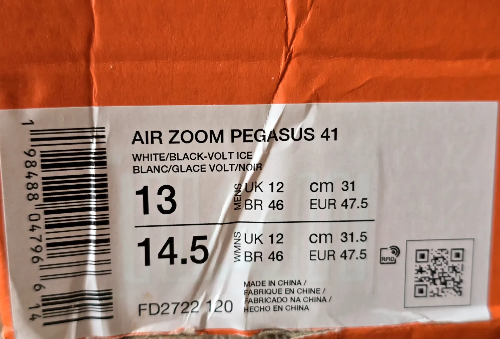 NIKE AIR ZOOM PEGASUS 41 9