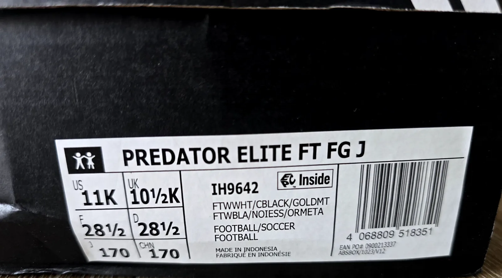 ADIDAS PREDATOR ELITE FT FG J 9