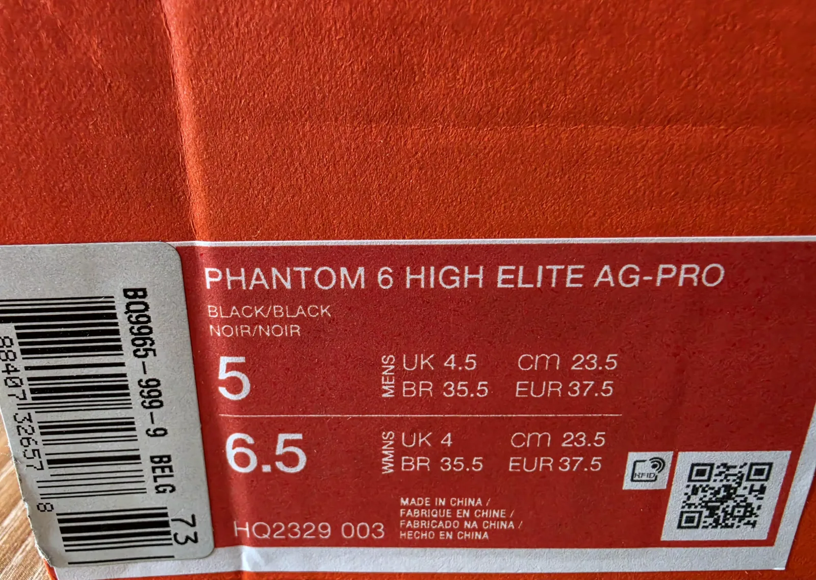 NIKE PHANTOM 6 HIGH ELITE AG-PRO 9