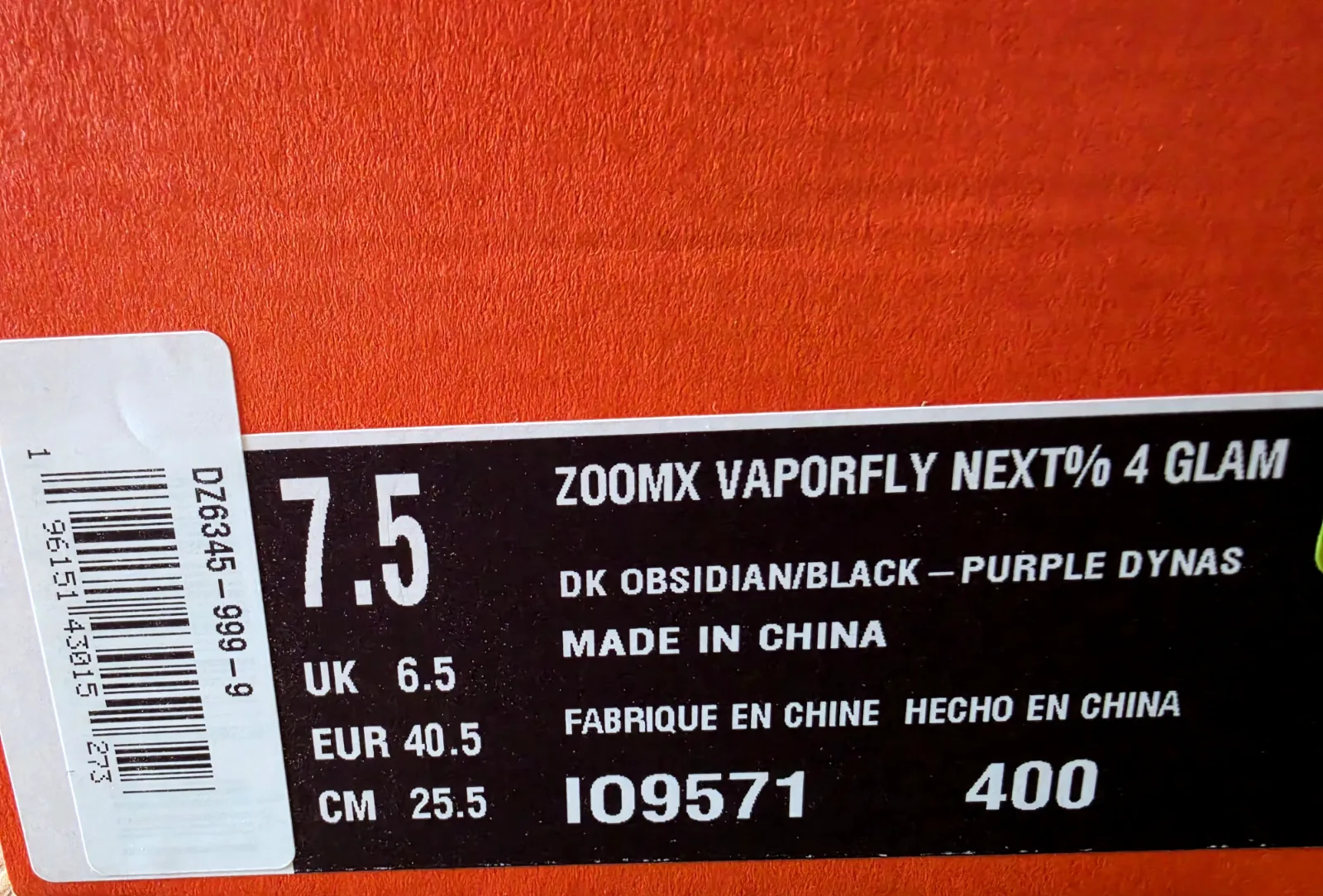 NIKE ZOOMX VAPORFLY NEXT% 4 GLAM 9