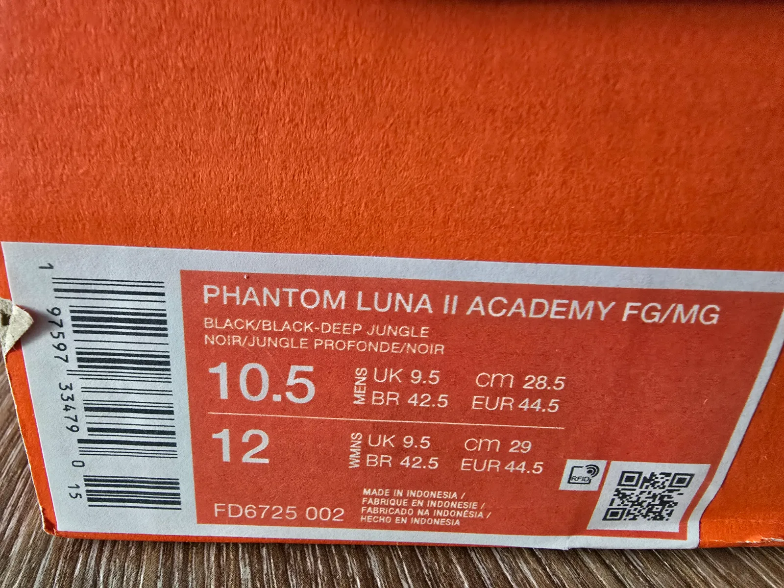 NIKE PHANTOM LUNA II ACADEMY FG/MG 9
