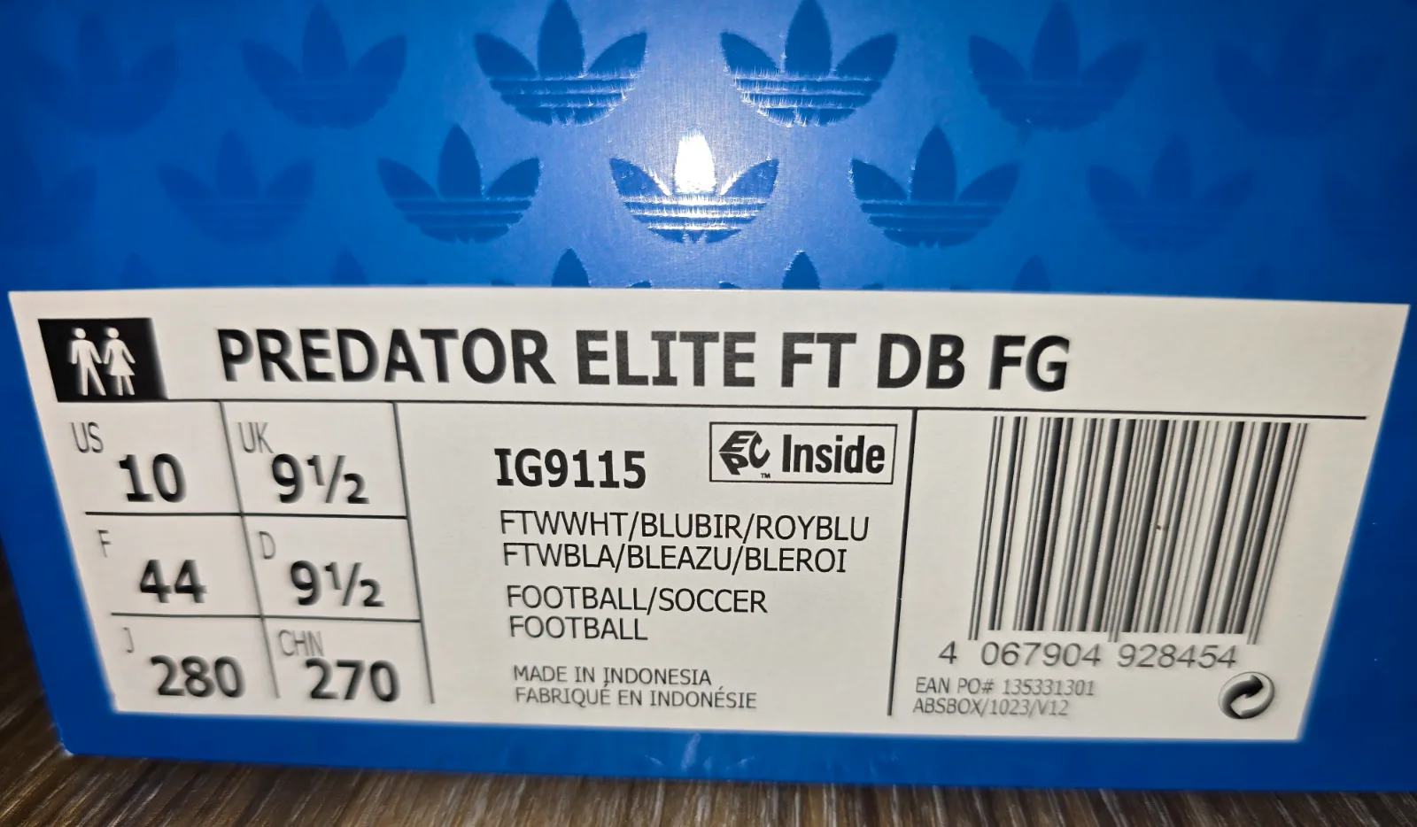 ADIDAS ORIGINALS PREDATOR x BECKHAM ELITE TONGUE FG 9