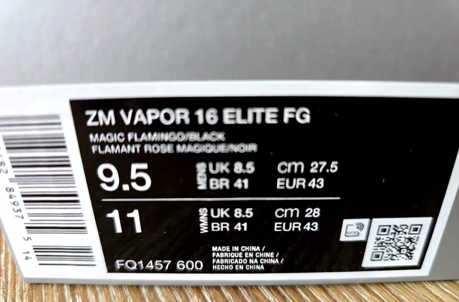 NIKE AIR ZOOM MERCURIAL VAPOR 16 ELITE FG 10