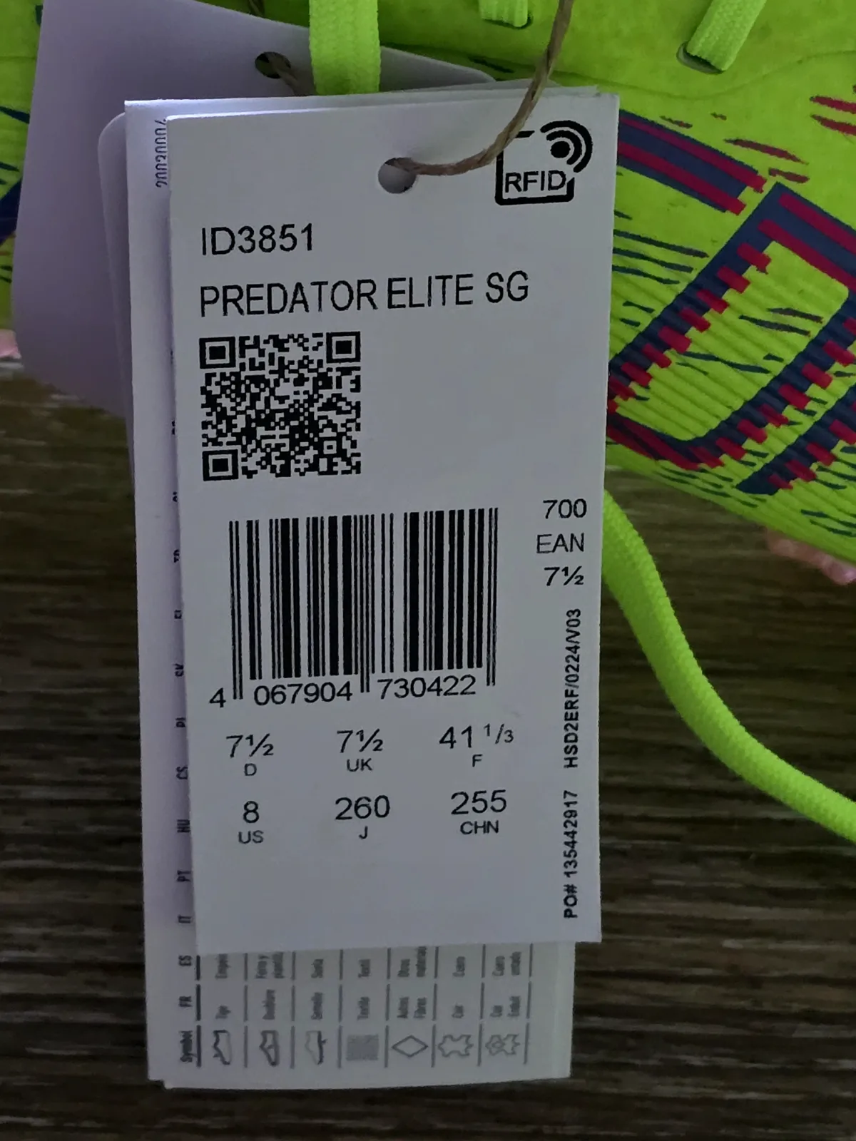 ADIDAS PREDATOR ELITE SG 10