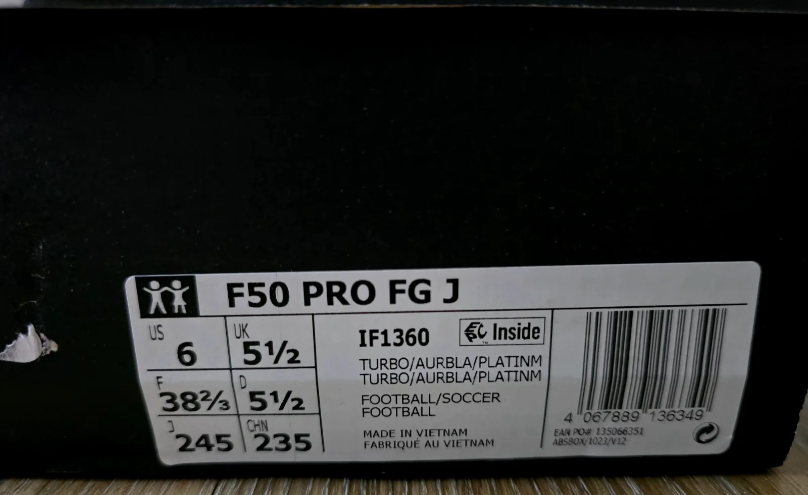 ADIDAS F50 PRO FG J 8