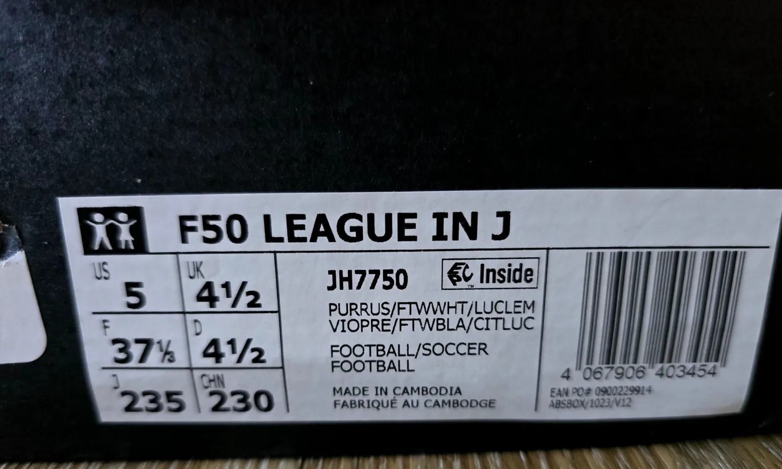 ADIDAS F50 LEAGUE IN JR 7