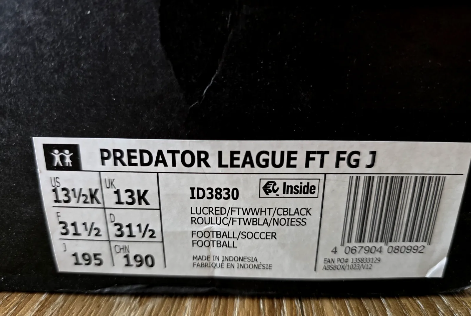 ADIDAS PREDATOR LEAGUE FT FG J 9