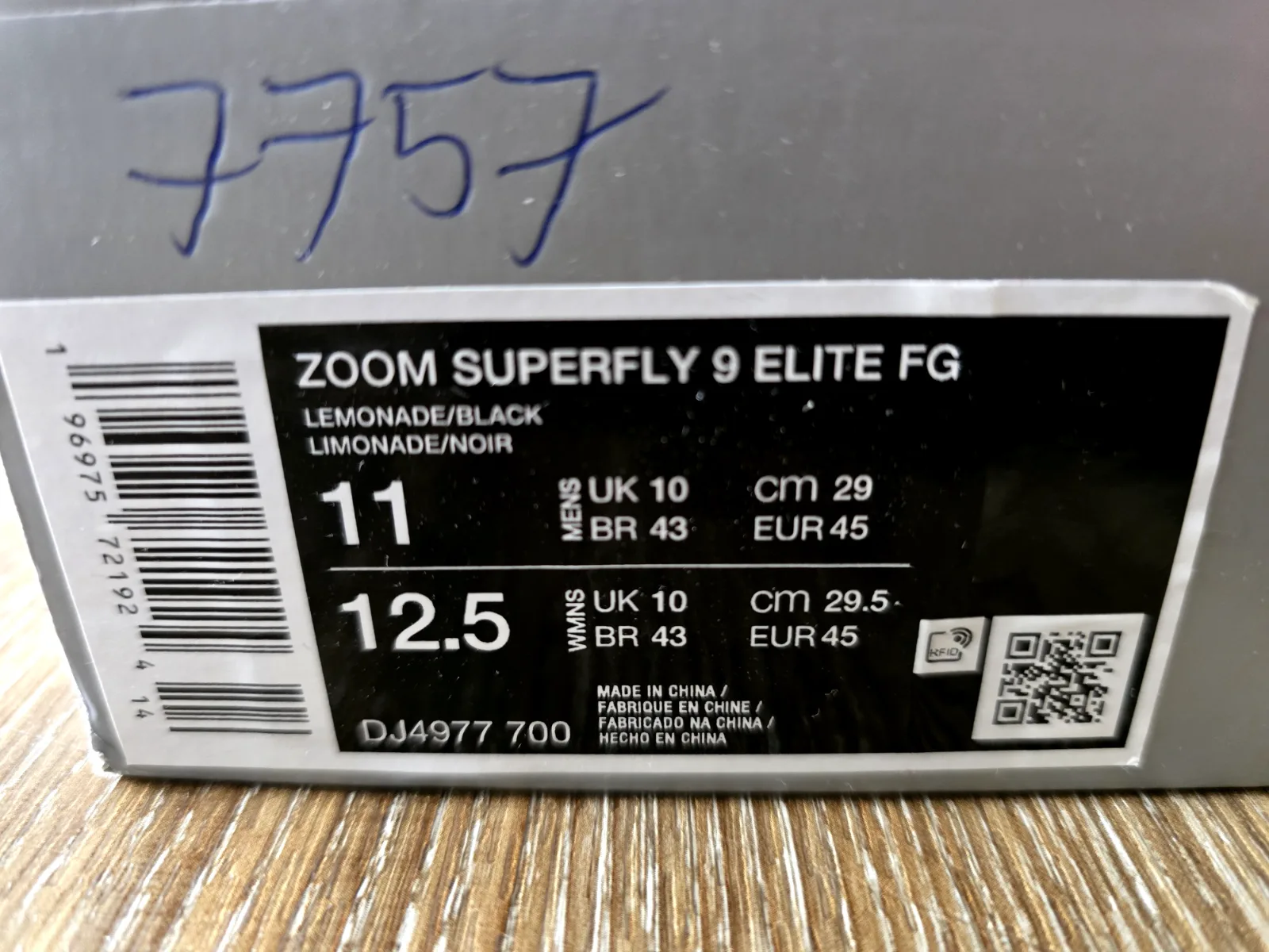 NIKE AIR ZOOM MERCURIAL SUPERFLY 9 ELITE FG 9