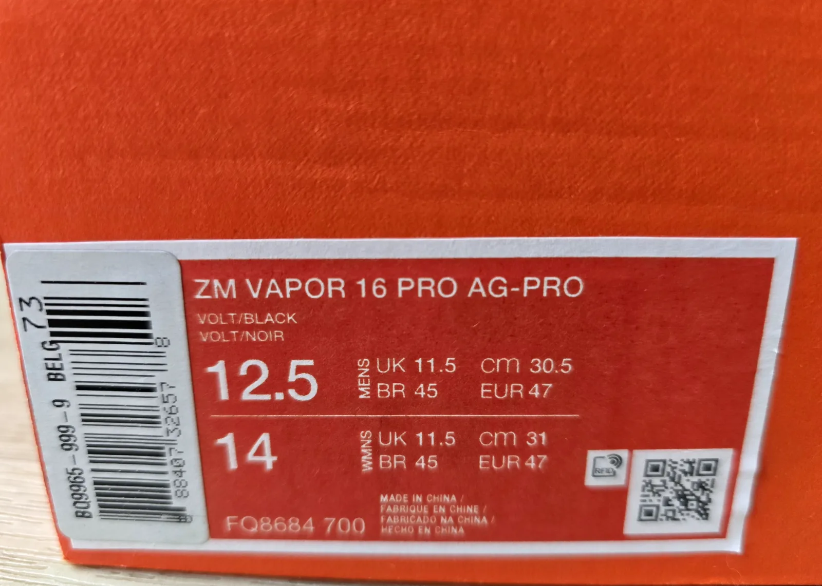 NIKE AIR ZOOM MERCURIAL VAPOR 16 PRO AG-PRO 8