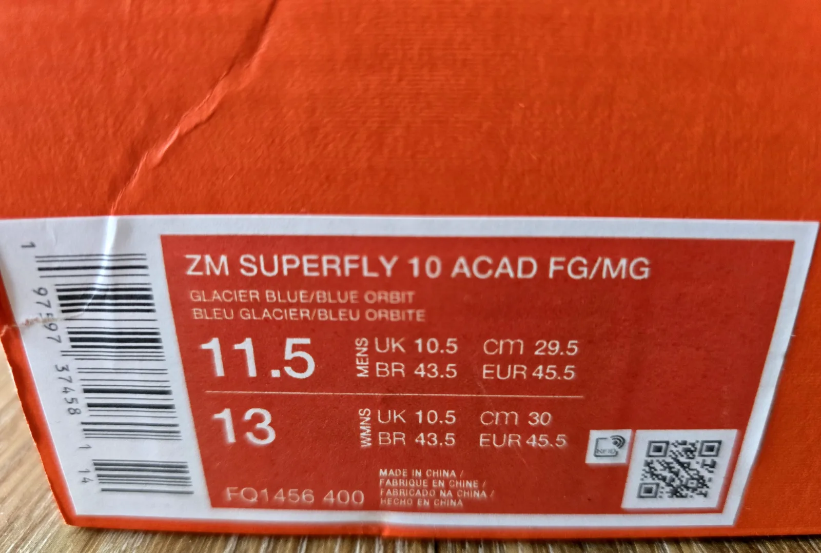 NIKE AIR ZOOM MERCURIAL SUPERFLY 10 ACADEMY FG/MG 9