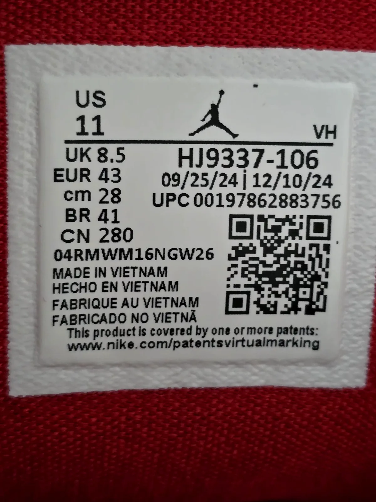 AIR JORDAN I MID SE "RED CRACKED LEATHER" WMNS 8