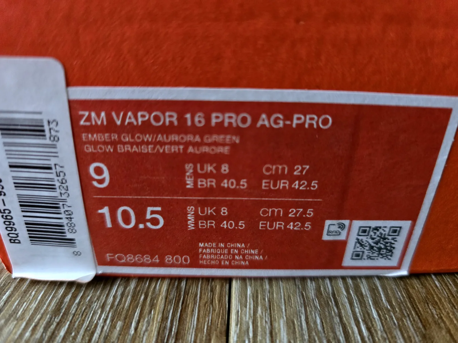 NIKE AIR ZOOM MERCURIAL VAPOR 16 PRO AG-PRO 9