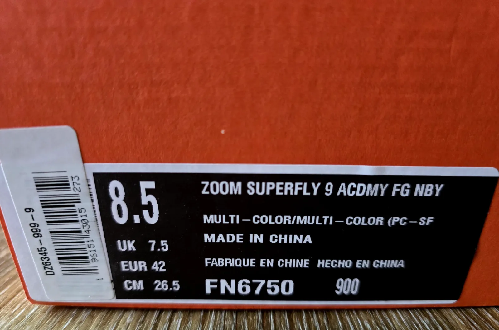 NIKE ZOOM SUPERFLY 9 ACADEMY FG NBY 9