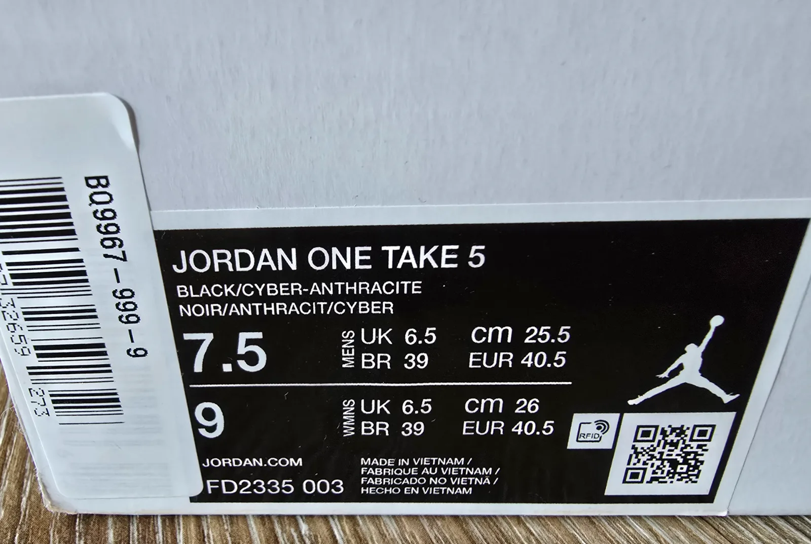 JORDAN ONE TAKE 5 9
