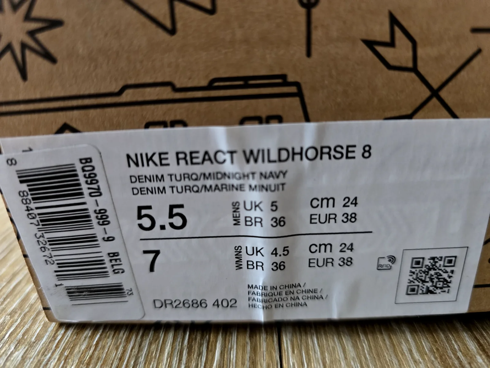 NIKE REACT WILDHORSE 8 9