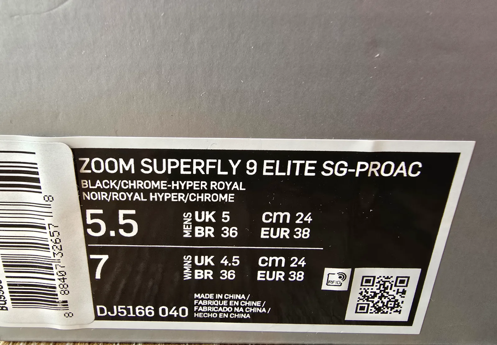 NIKE ZOOM MERCURIAL SUPERFLY 9 ELITE SG-PRO AC 10