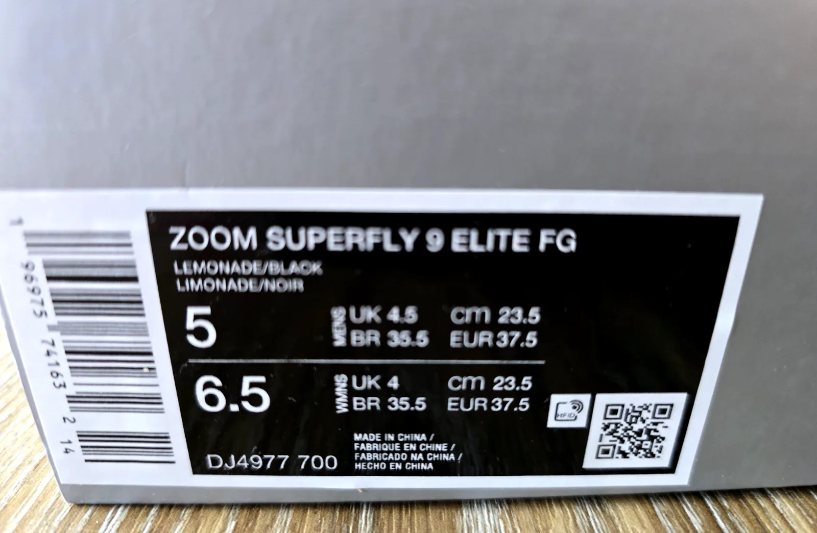 NIKE AIR ZOOM MERCURIAL SUPERFLY 9 ELITE FG 9