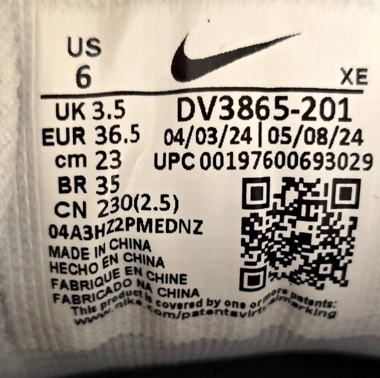 NIKE REACTX PEGASUS TRAIL 5 8