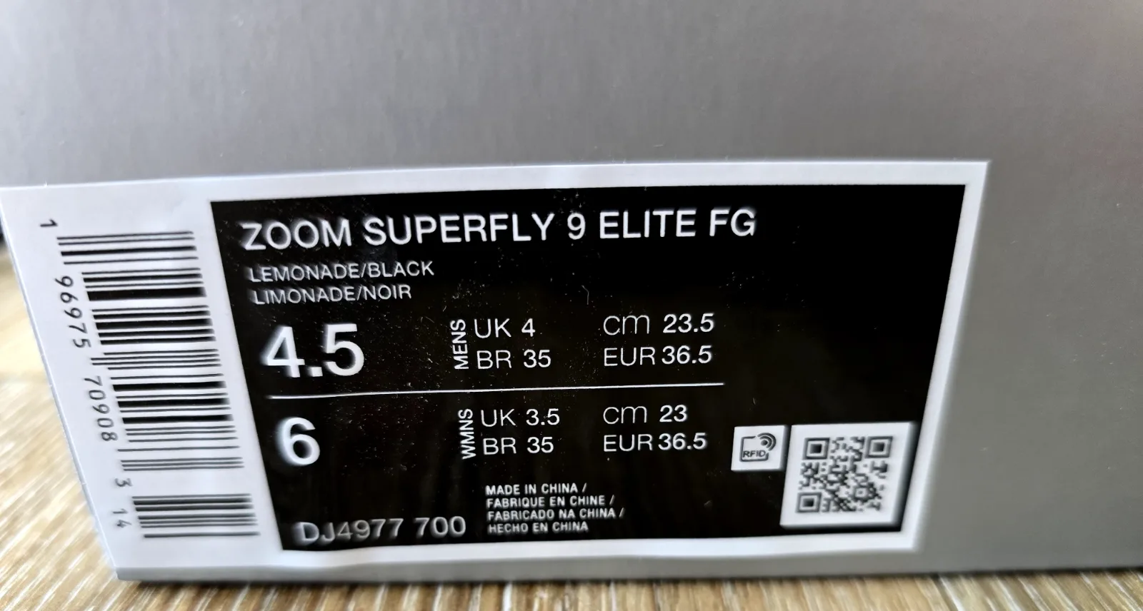 NIKE AIR ZOOM MERCURIAL SUPERFLY 9 ELITE FG 9