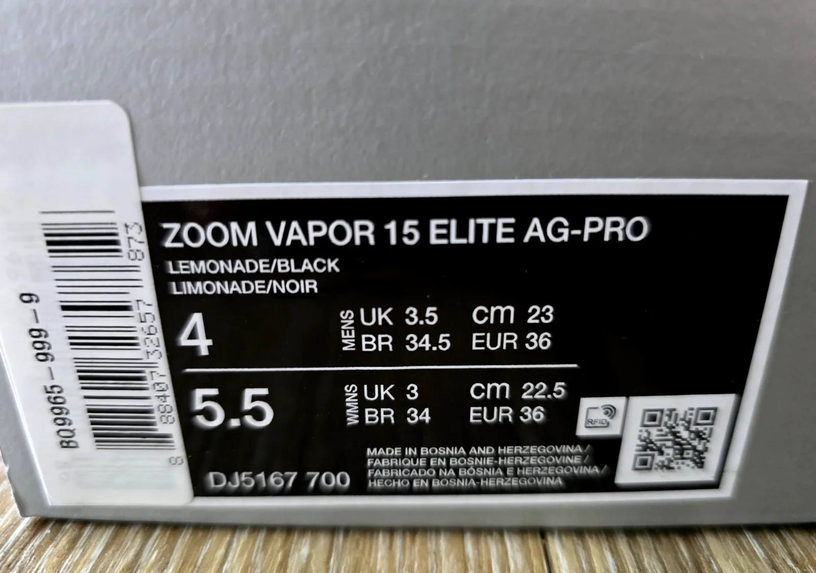 NIKE ZOOM MERCURIAL VAPOR 15 ELITE AG-PRO 9