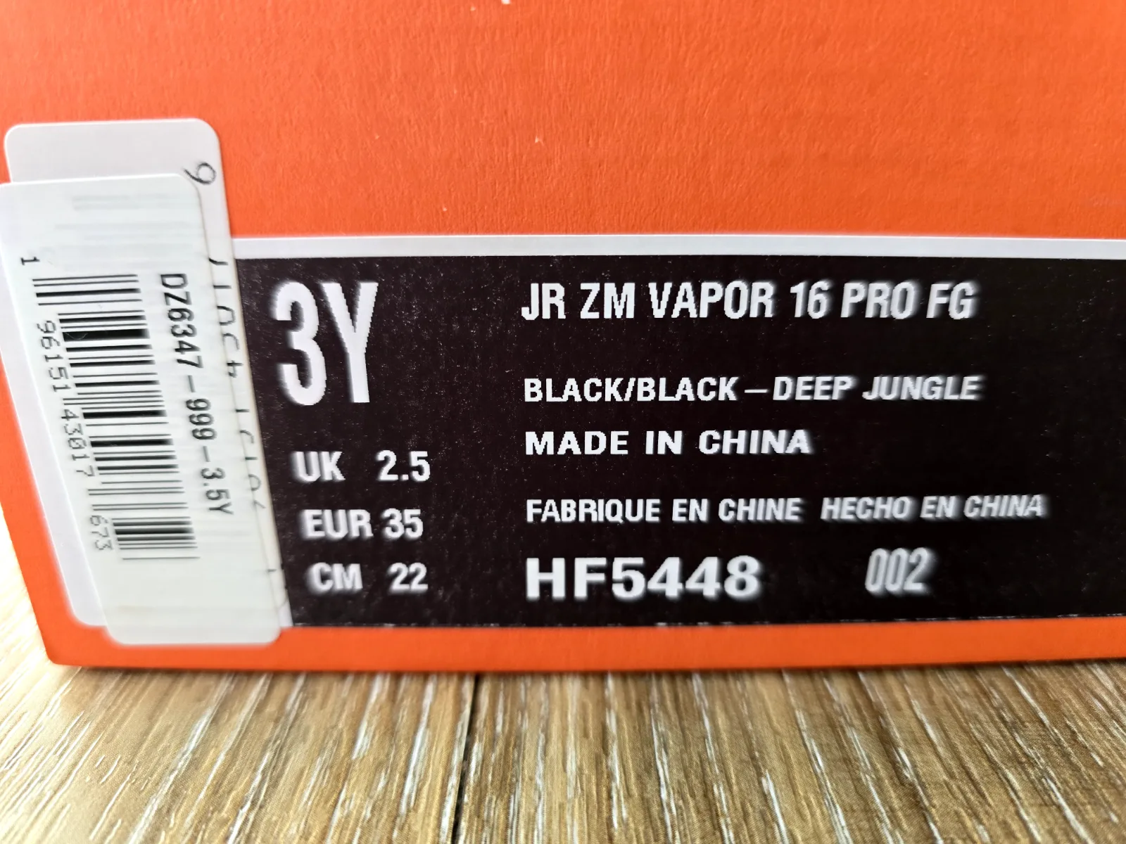 NIKE AIR ZOOM KIDS MERCURIAL VAPOR 16 PRO JR FG 9