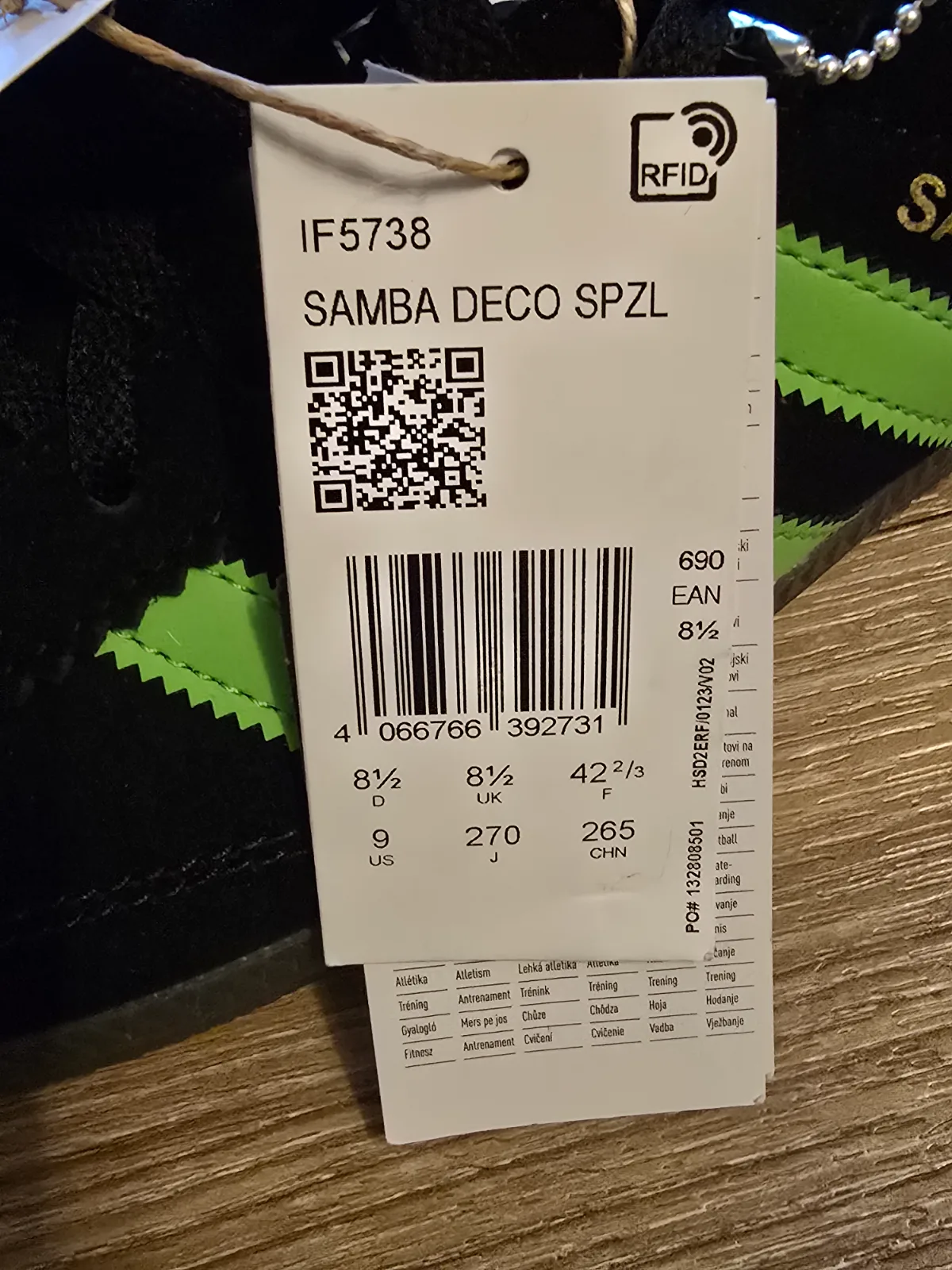 ADIDAS ORIGINALS SAMBA DECON SPZL 9