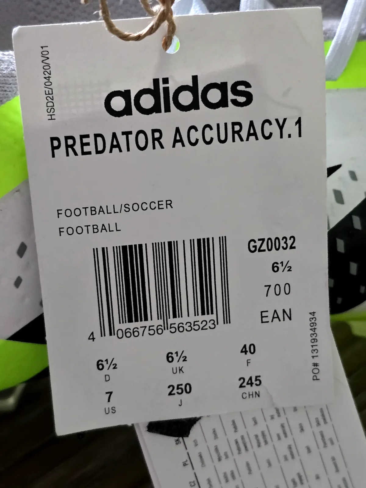 ADIDAS PREDATOR ACCURACY. 1 LOW FG 9