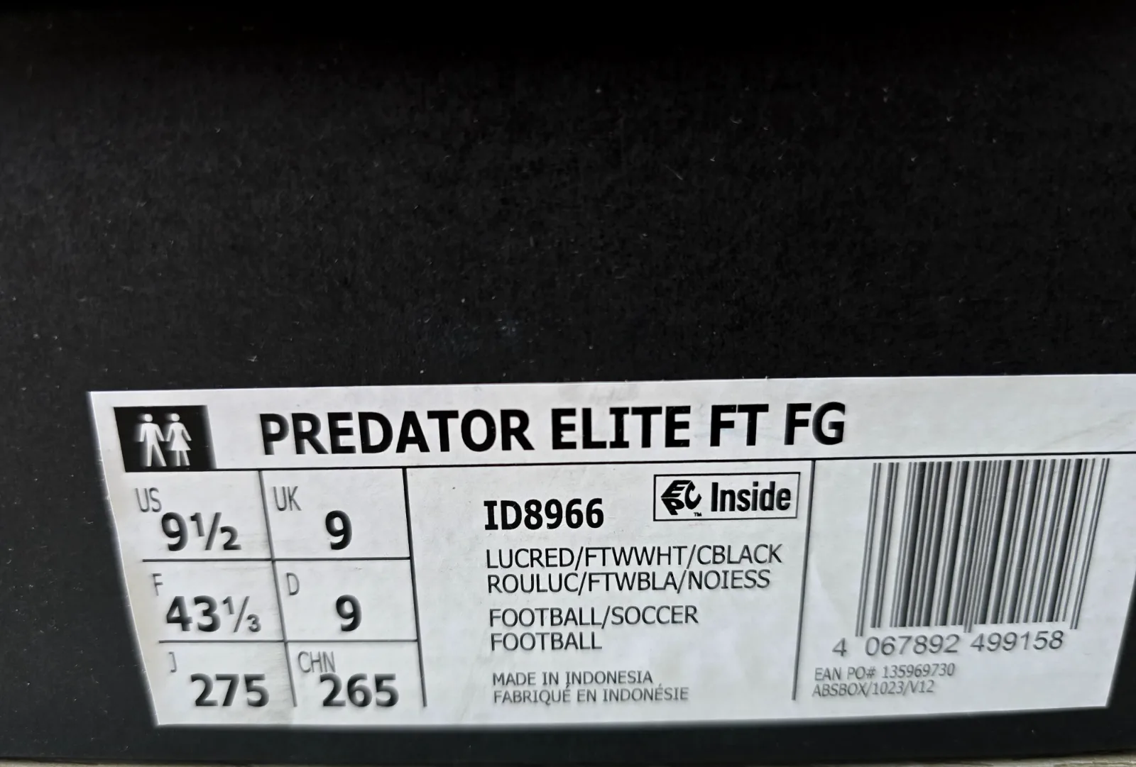 ADIDAS PREDATOR ELITE FT FG 9