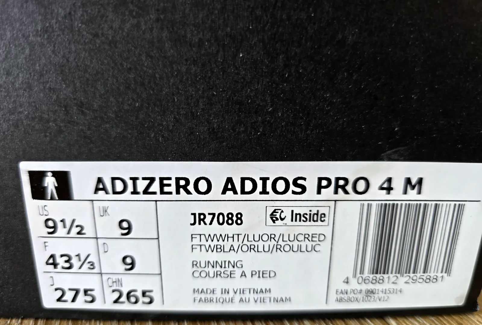 ADIDAS ADIZERO ADIOS PRO 4 9