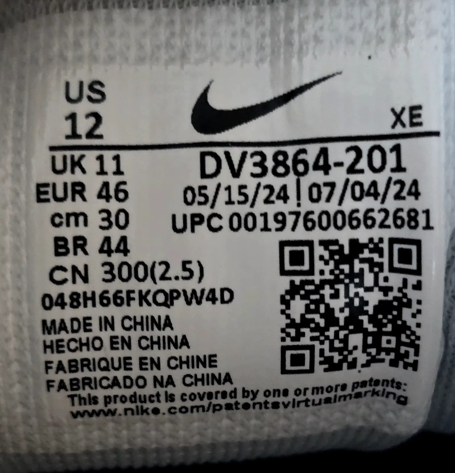 NIKE REACTX PEGASUS TRAIL 5 7