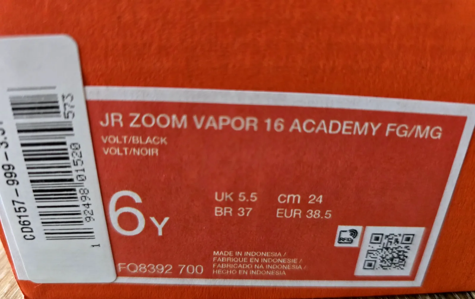 NIKE AIR ZOOM MERCURIAL VAPOR 16 ACADEMY FG/MG 9