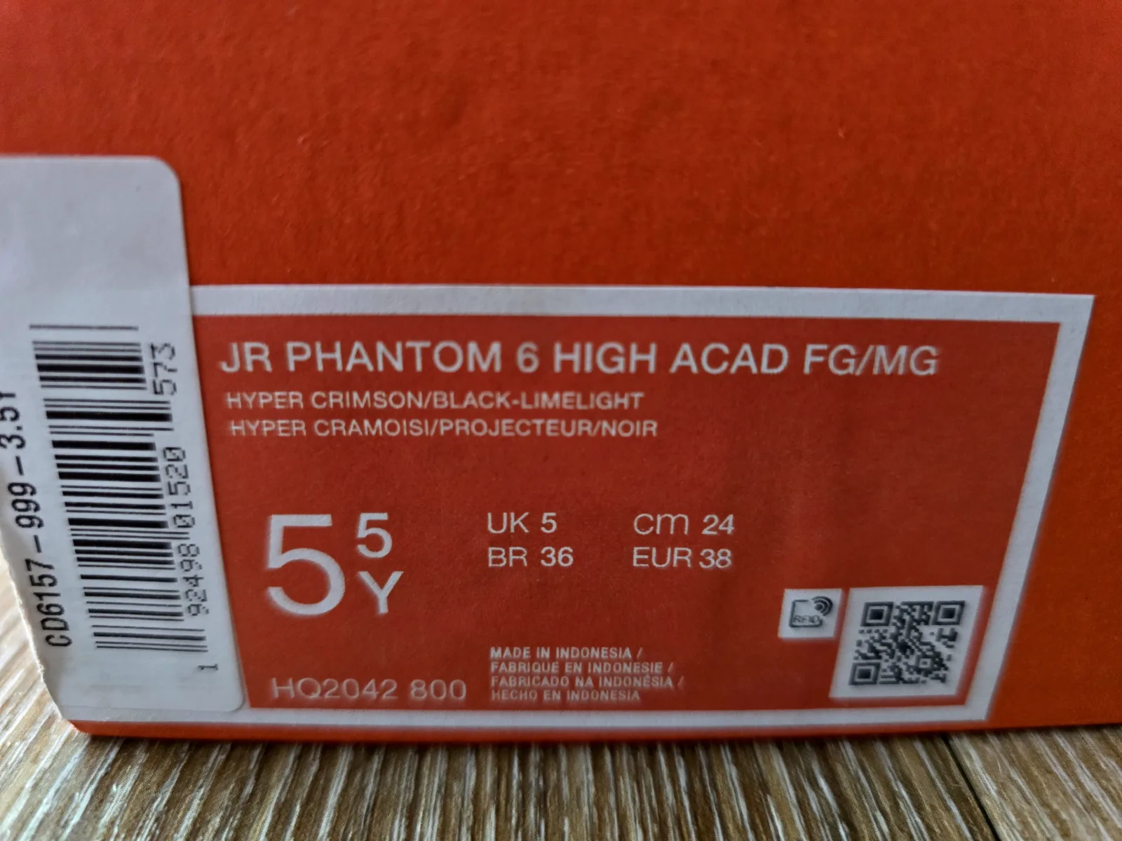 NIKE JR PHANTOM 6 HIGH ACAD FG/MG 8