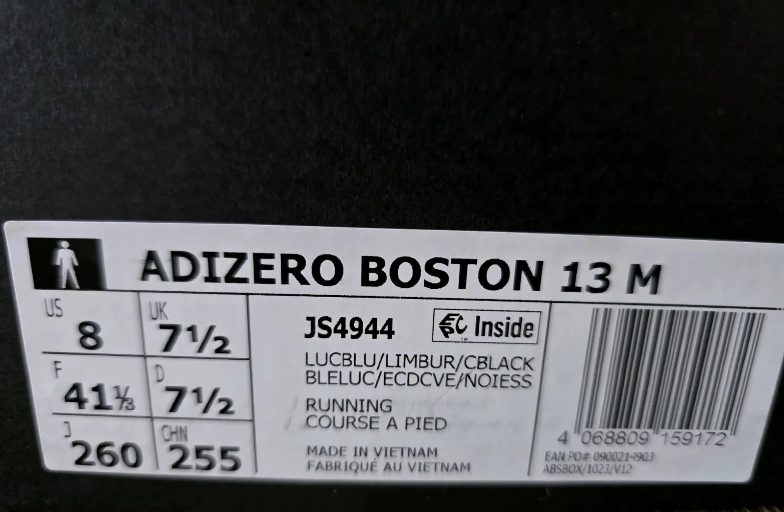ADIDAS ADIZERO BOSTON 13 M 9