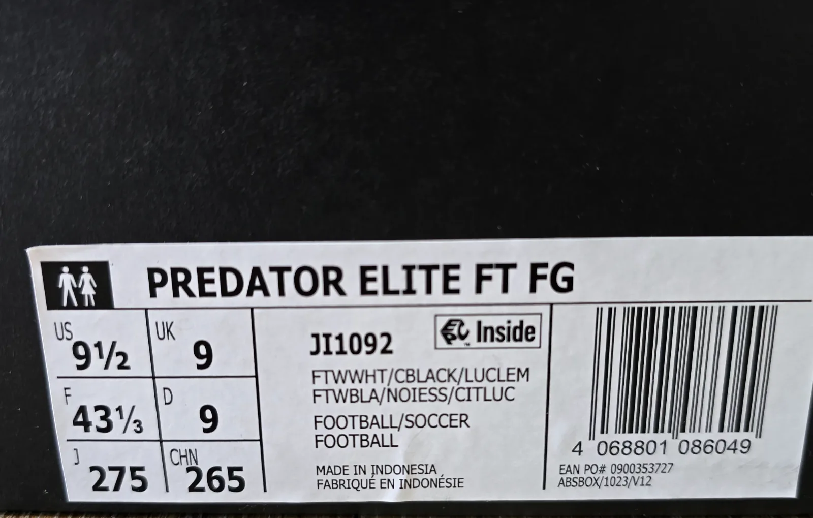 ADIDAS PREDATOR ELITE FT FG 9