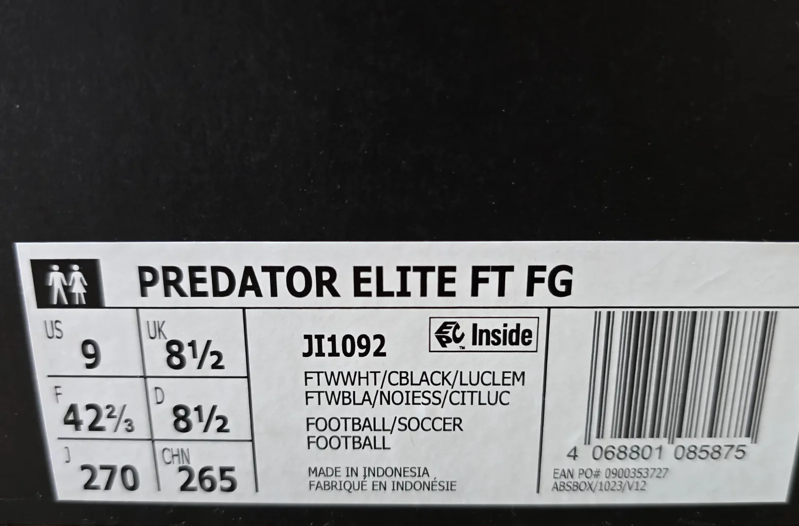 ADIDAS PREDATOR ELITE FT FG 9