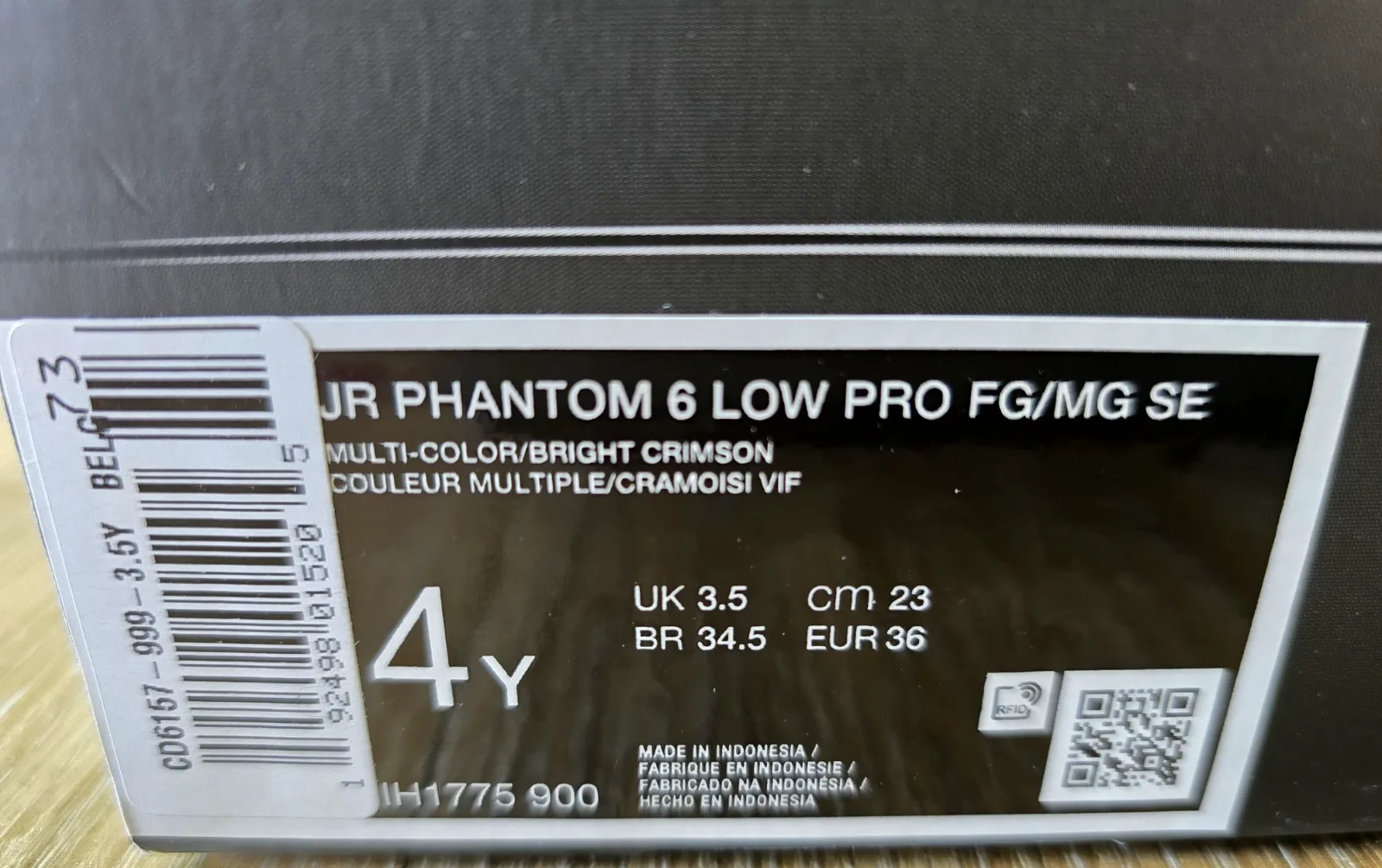 NIKE PHANTOM 6 LOW PRO JR FG/MG "EAFC" 9