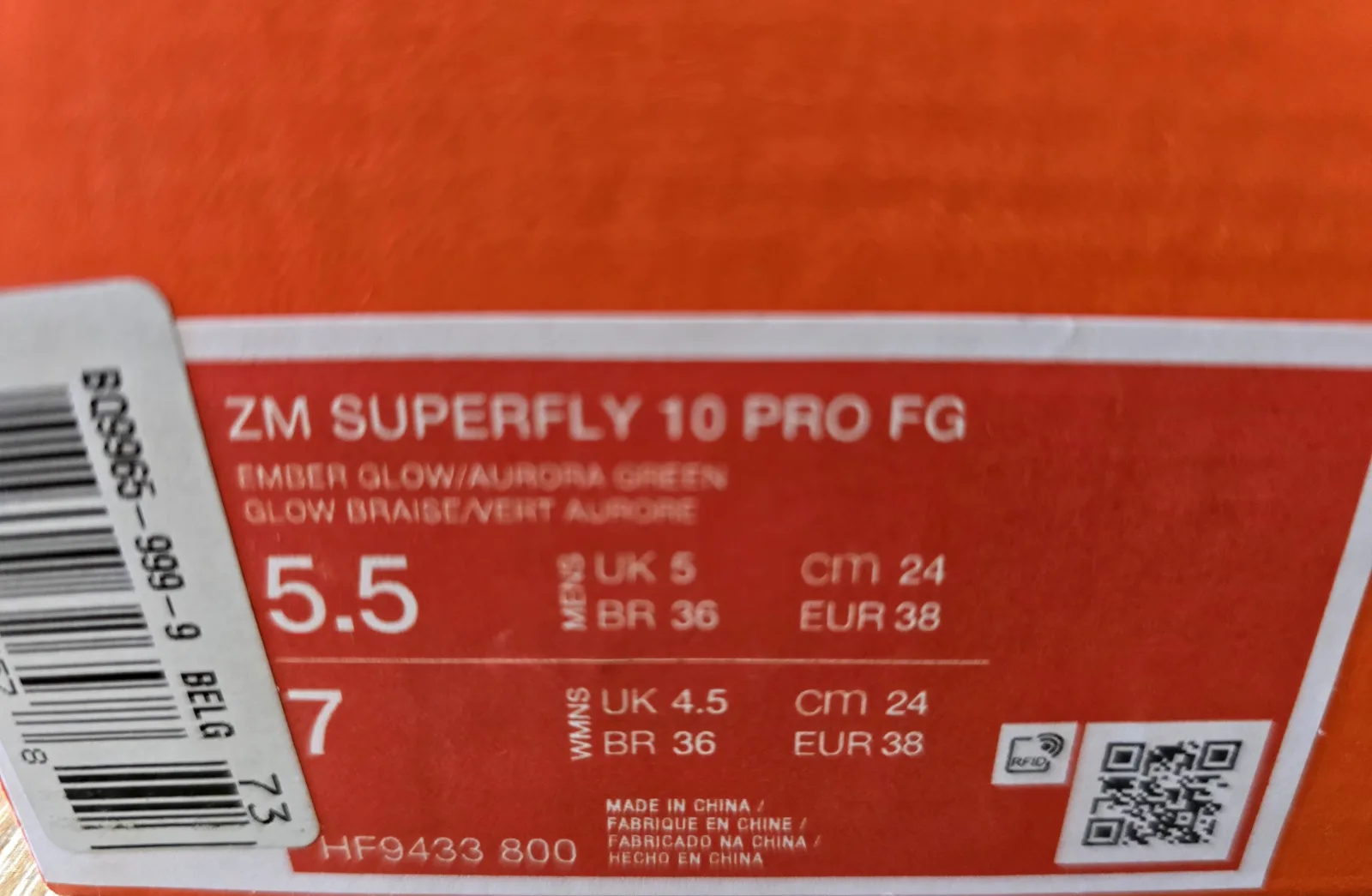 NIKE ZOOM MERCURIAL SUPERFLY 10 PRO FG 9