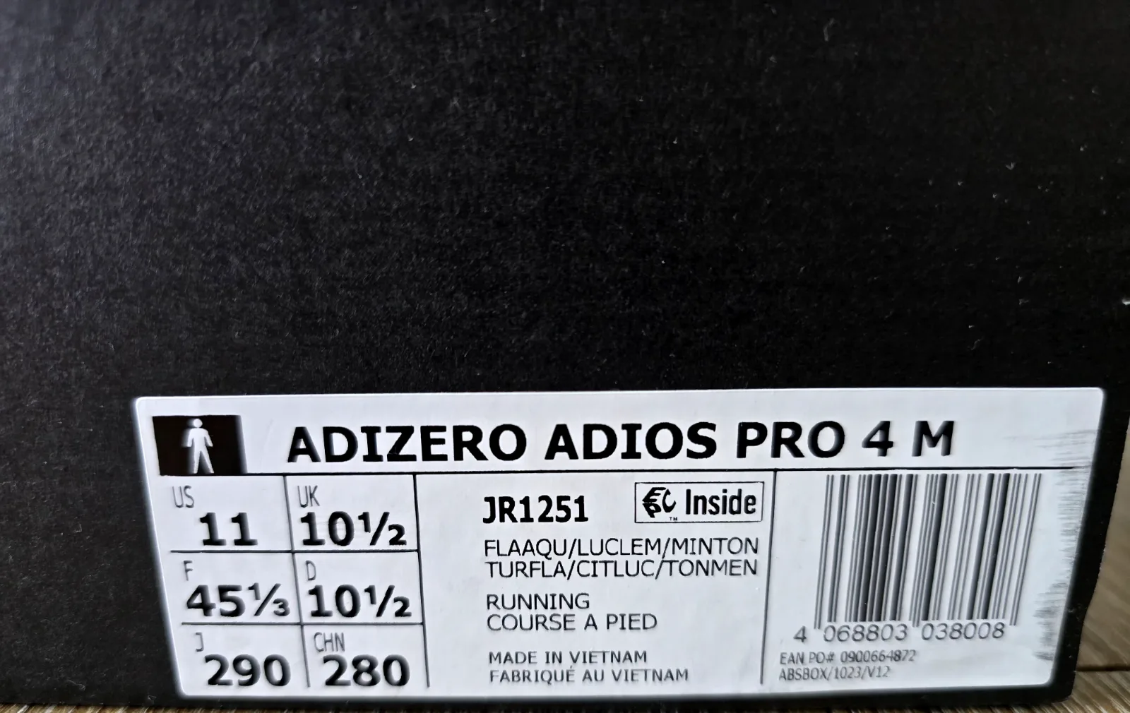 ADIDAS ADIZERO ADIOS PRO 4 M 9