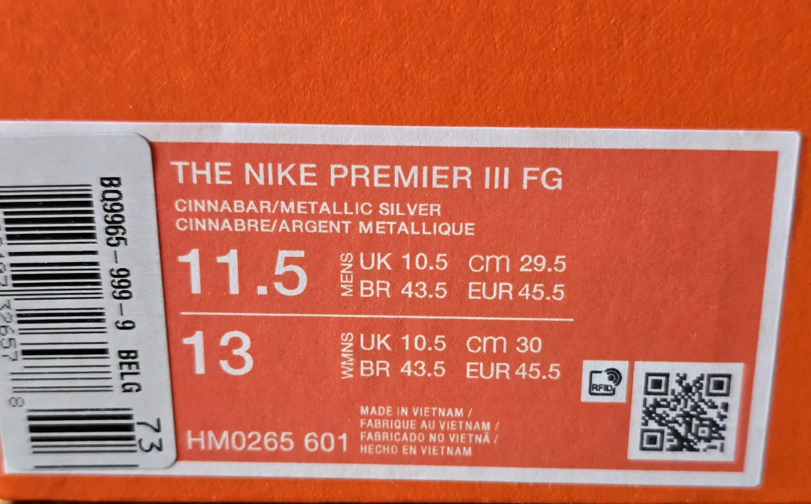 THE NIKE PREMIERE III FG 9