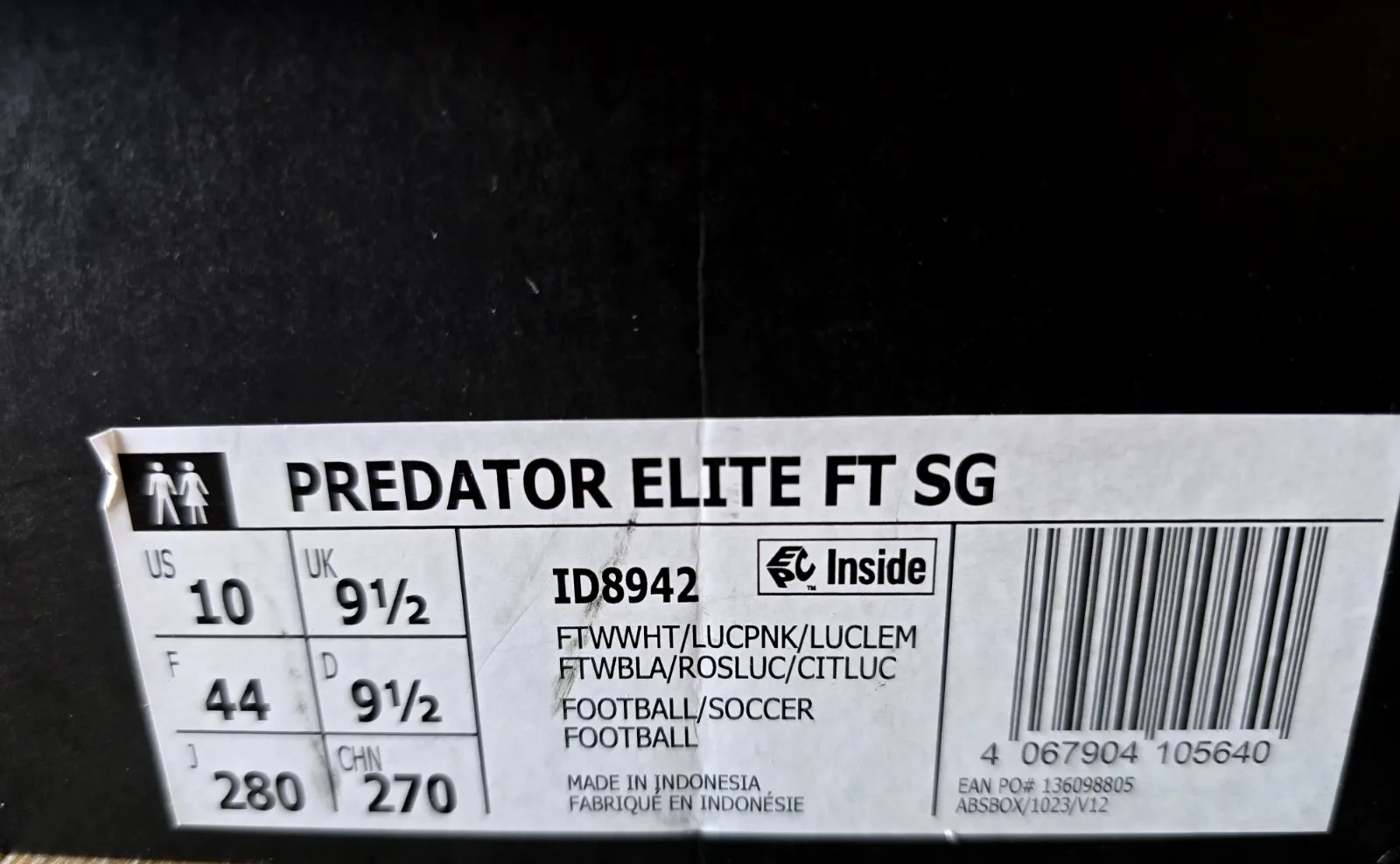 ADIDAS PREDATOR ELITE FT SG 9