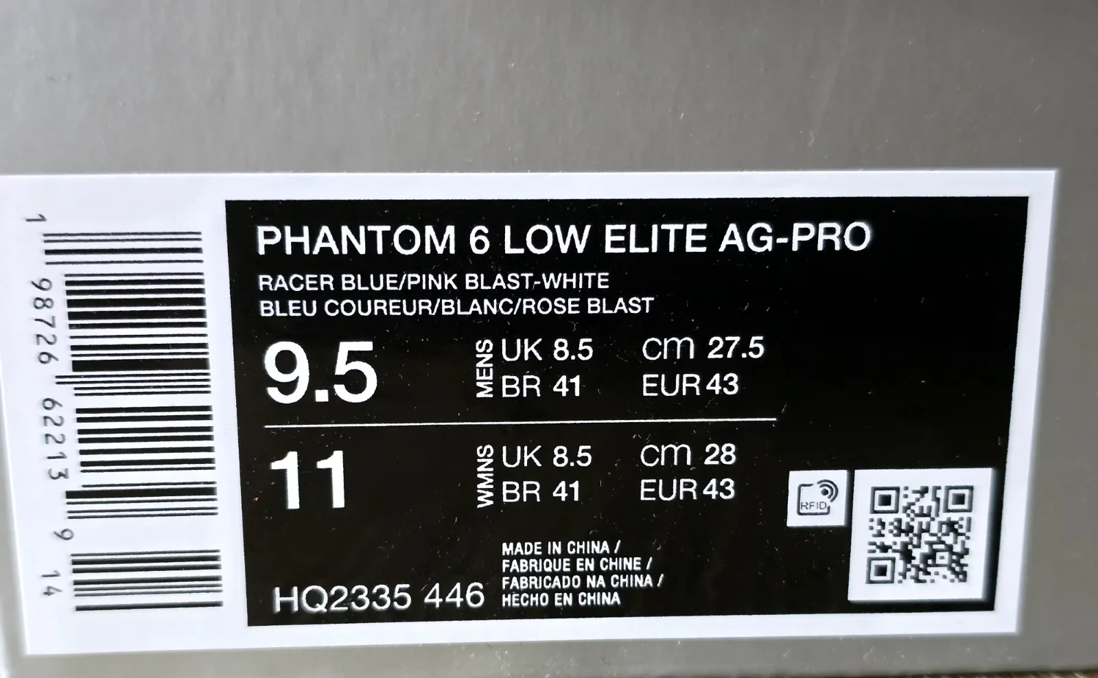 NIKE PHANTOM 6 LOW ELITE AG-PRO 9