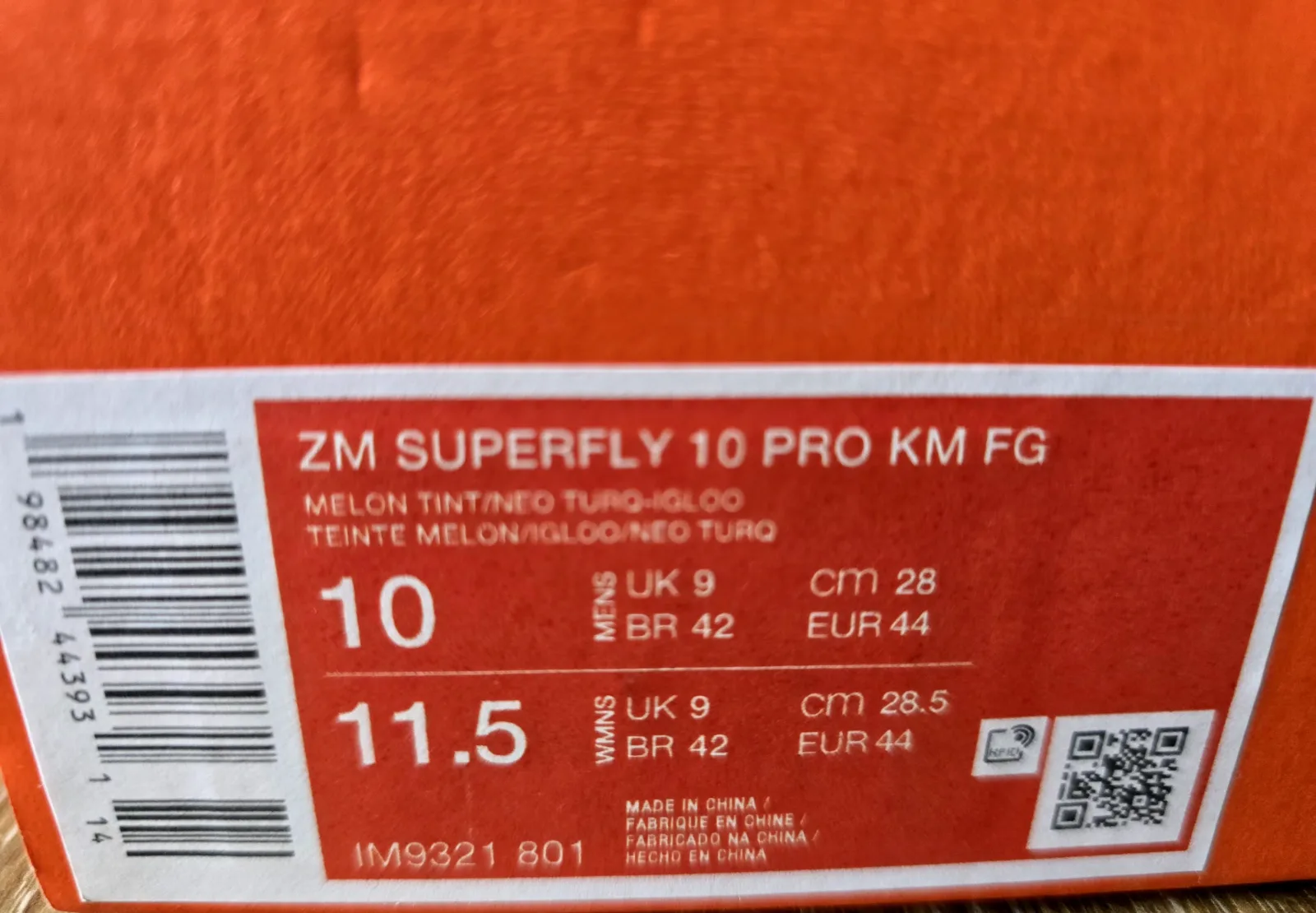 NIKE ZOOM MERCURIAL SUPERFLY 10 PRO KM FG 9