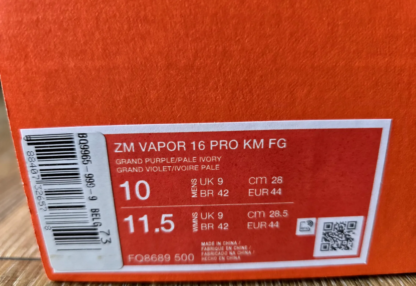 NIKE AIR ZOOM MERCURIAL VAPOR 16 PRO KM FG 9